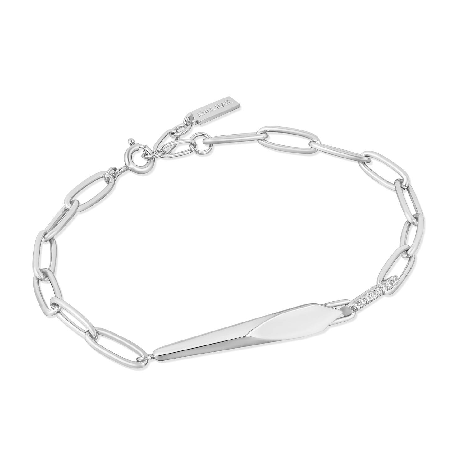  Polished Punk - Gliederarmbänder - Silber / rhodiniert - Zirkonia - 19cm